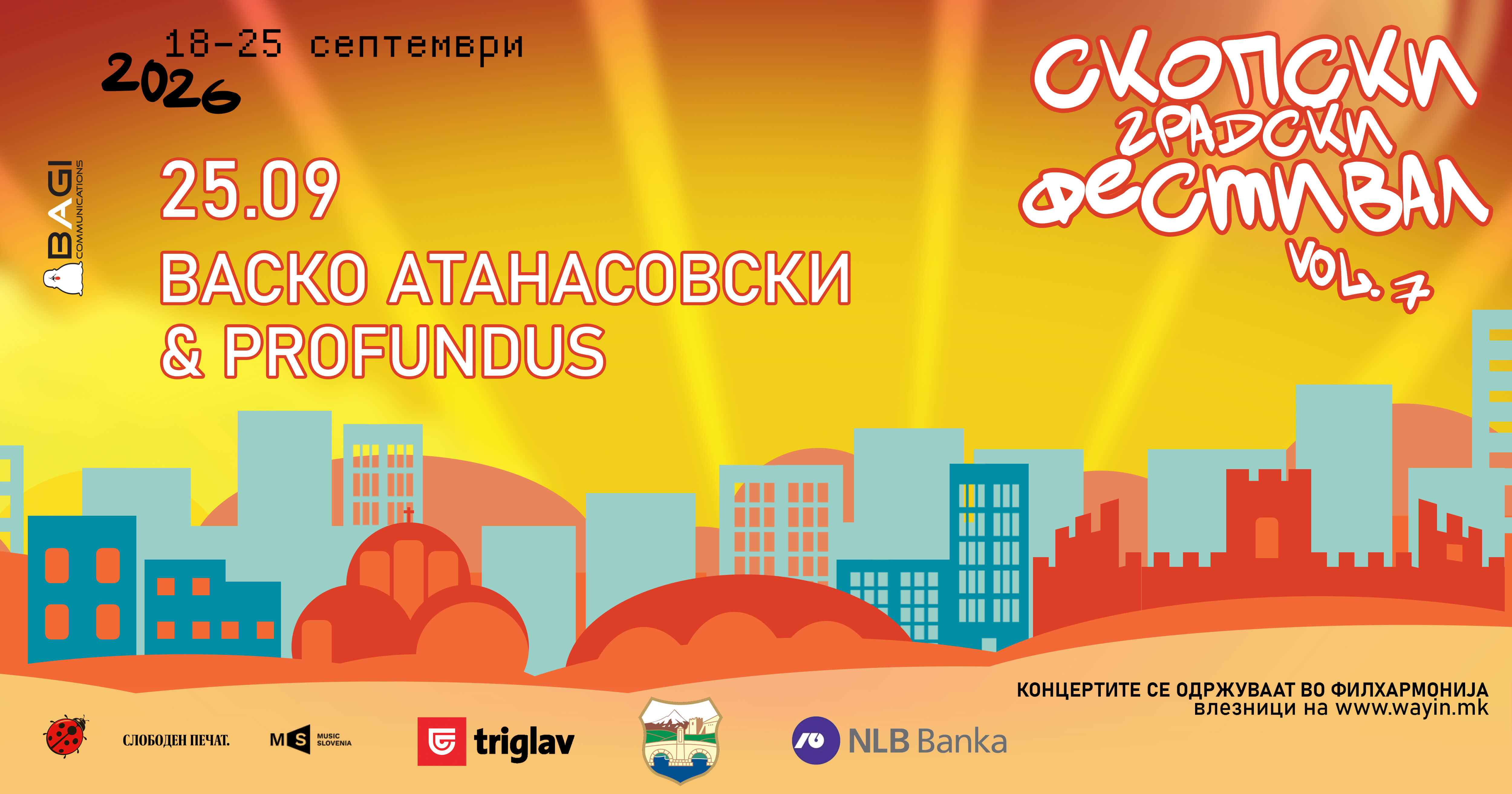 Скопски Градски Фестивал - Концерт на Васко Атанасовски и Profundus Poster